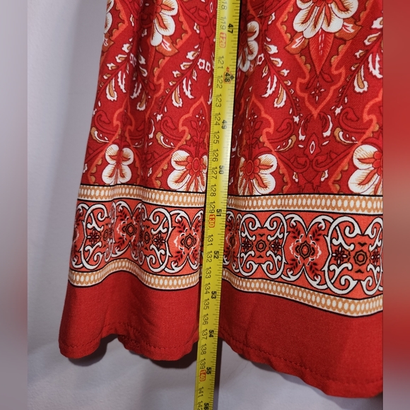 ZESICA Women's Floral Print Wrap V-neck short sleeve Maxi Dress, size L - Picture 14 of 14